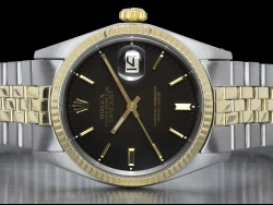 Rolex Datejust 36 Nero Jubilé Gold And Steel Matt Black Onyx  1601